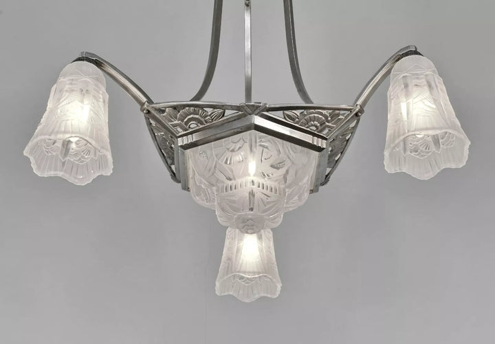 メネディー フランス製 1930年 アールデコ シャンデリア