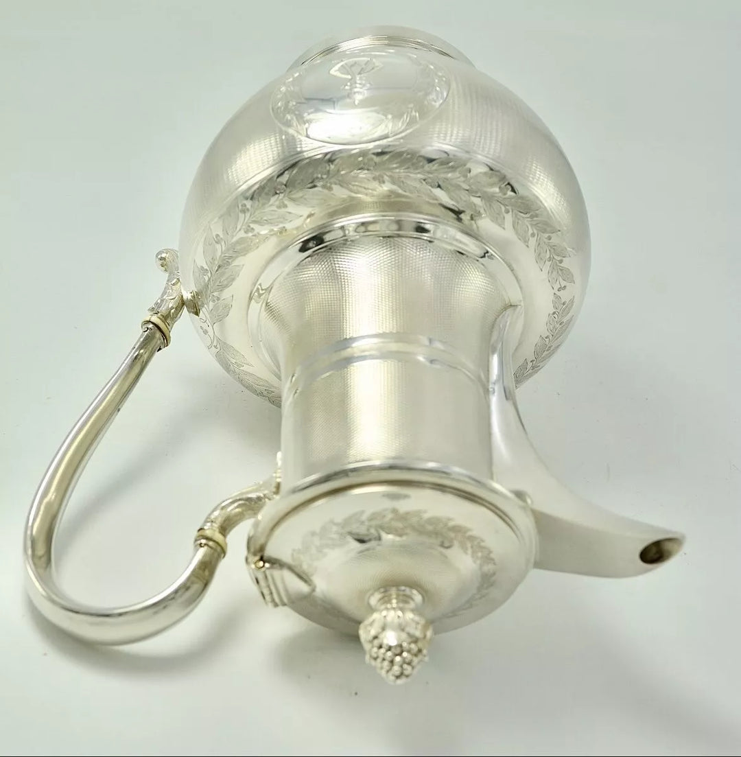 オディオ スターリングシルバー ティーポット ナポレオンIII様式