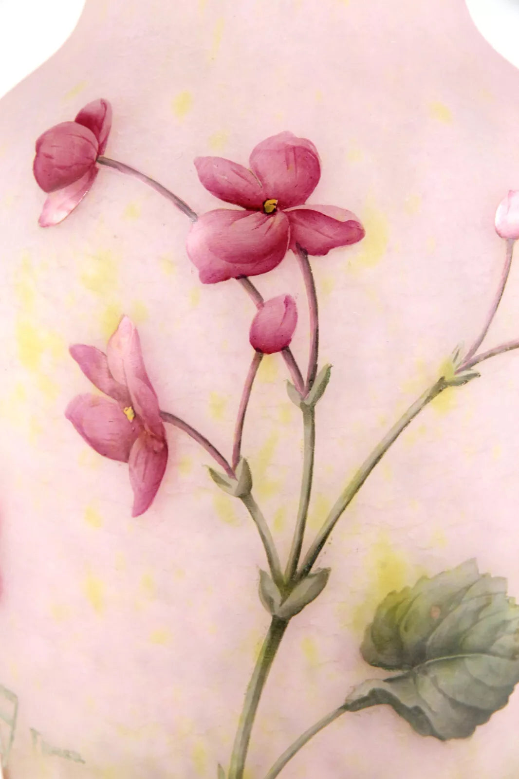 ドーム兄弟(ドームナンシー)ゼラニウムの花が描かれた花瓶 ドーム兄弟(ドームナンシー)ゼラニウムの花が描かれた花瓶