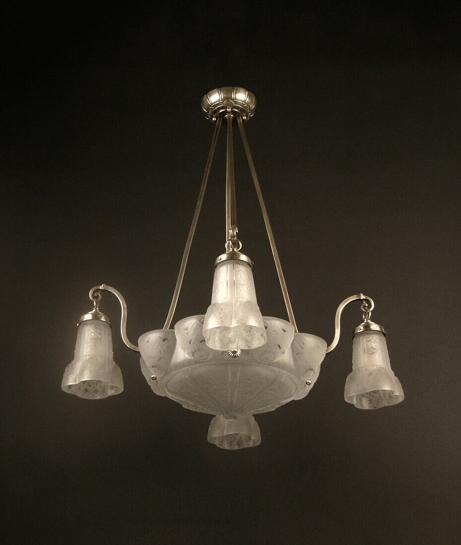 アンティークミューラーシャンデリア1920年代アールデコ