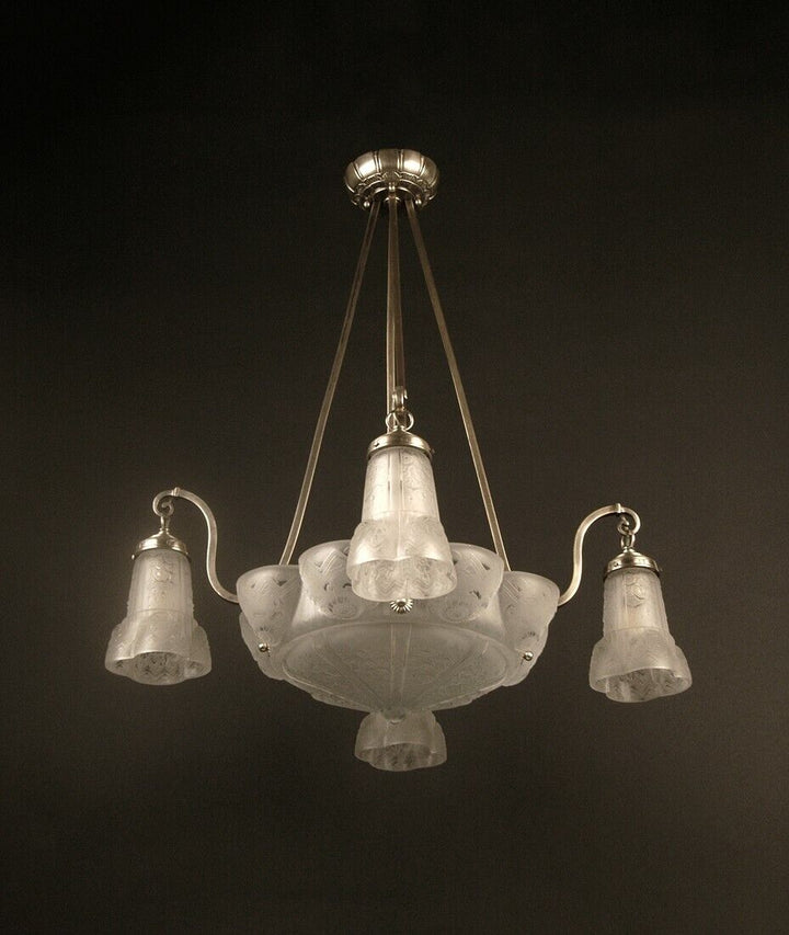 アンティーク ミューラー シャンデリア 1920年代 アールデコ