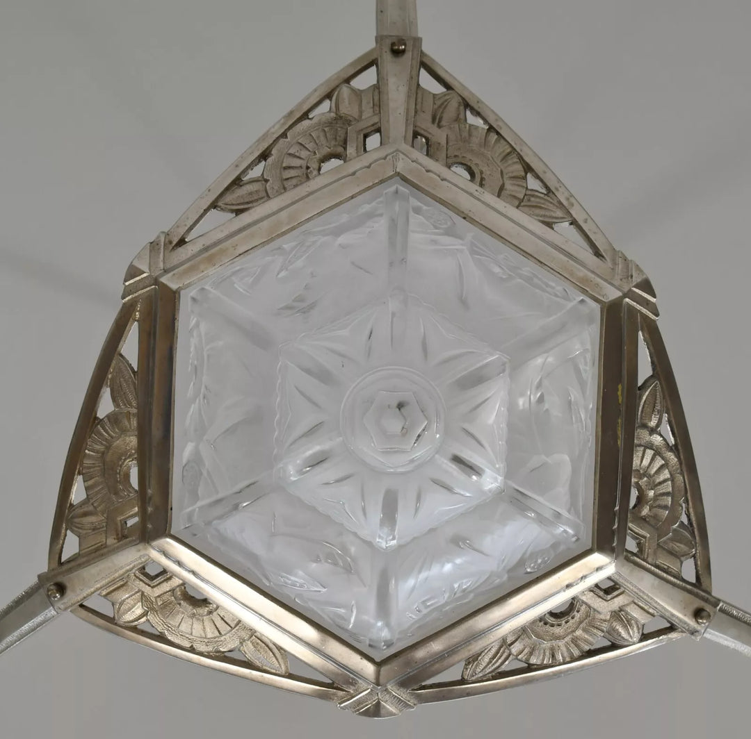 メネディー フランス製 1930年 アールデコ シャンデリア