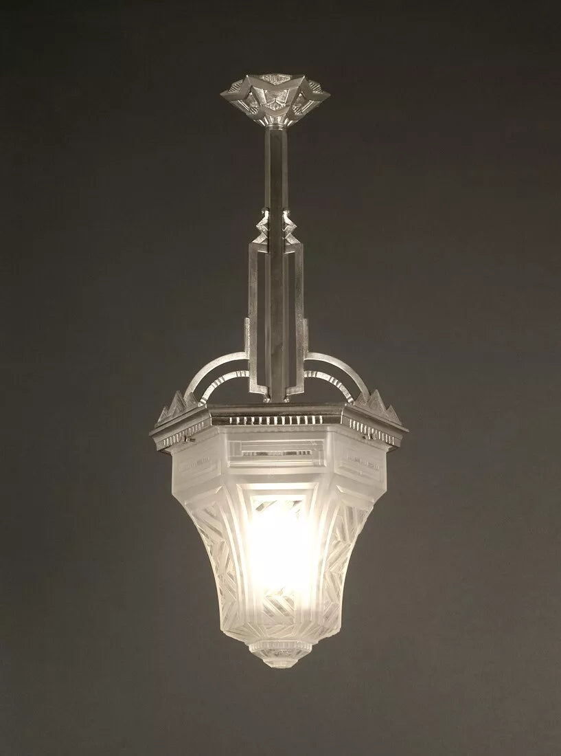 メネディー/ミューラー兄弟 銀青銅 & プレスガラス製 ランタン