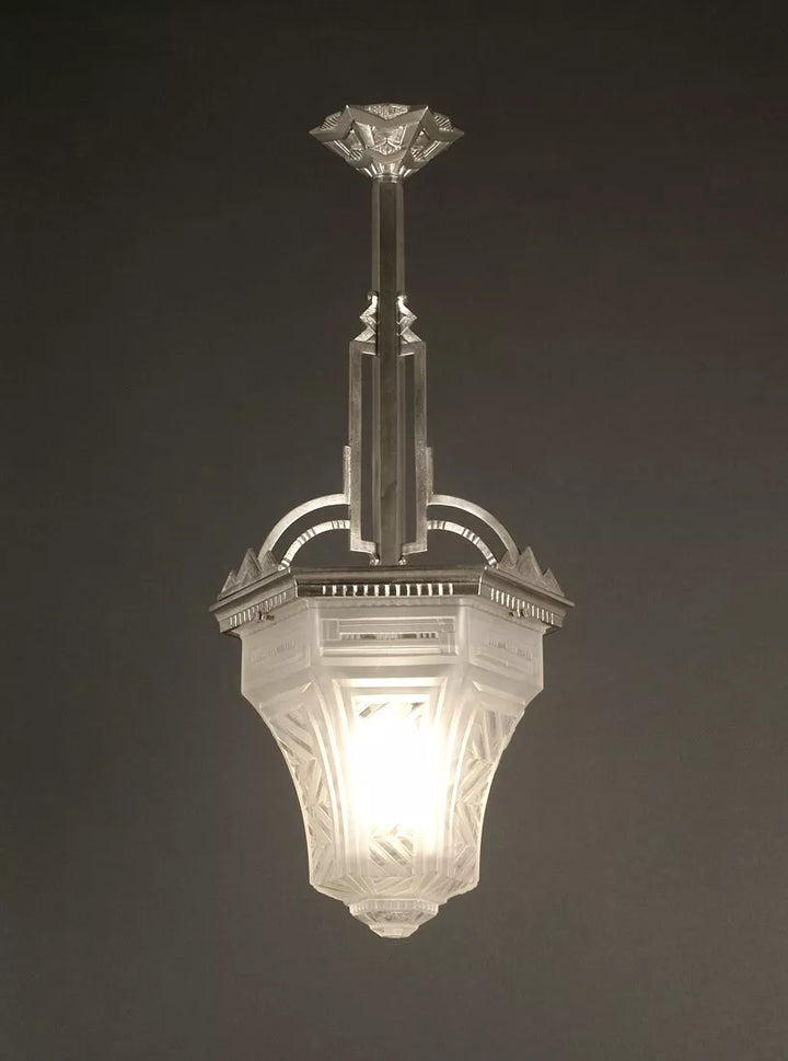 メネディー/ミューラー兄弟 銀青銅 & プレスガラス製 ランタン