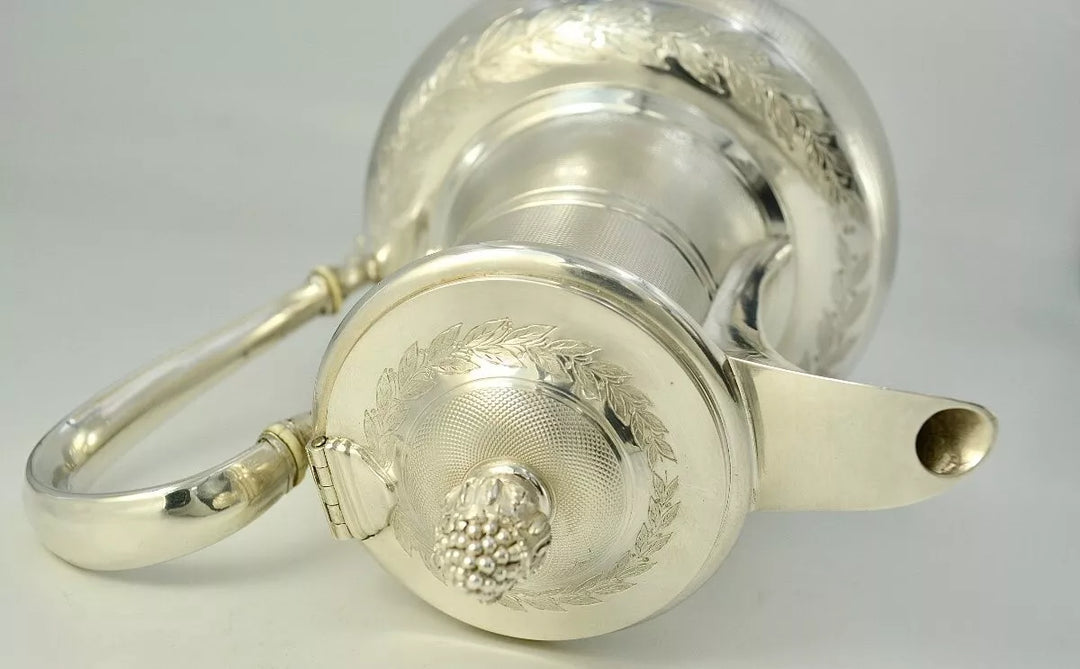 オディオ スターリングシルバー ティーポット ナポレオンIII様式