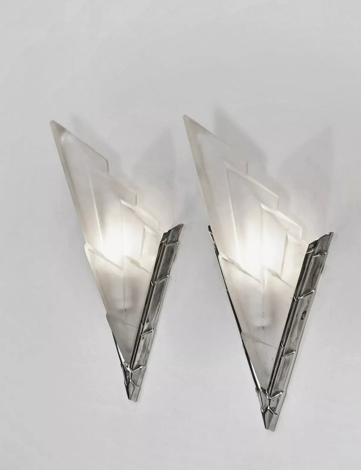 デュゲ＆ジャマン フランス製 アールデコ ウォールランプ（ペア）