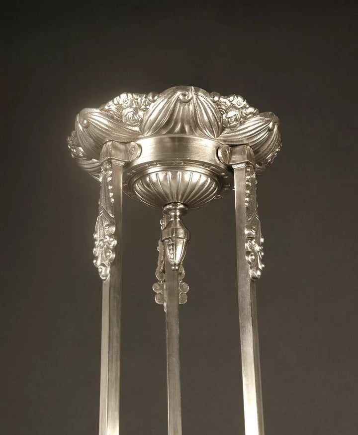 ミューラー兄弟 銀青銅 プレスガラス製 シャンデリア