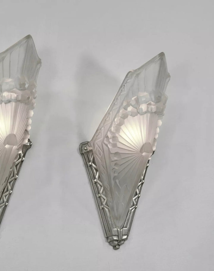 シュナイダー兄弟 フランス製 1930年 アールデコ ウォールランプ（ペア）