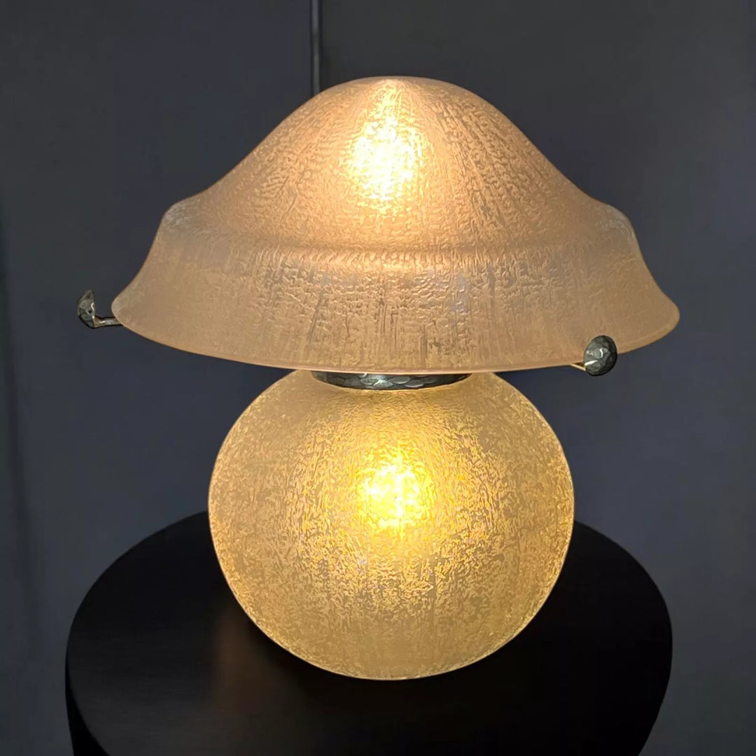 ドーム兄弟（ドームナンシー）ホワイトガラスランプ フロスト加工マット仕上げ