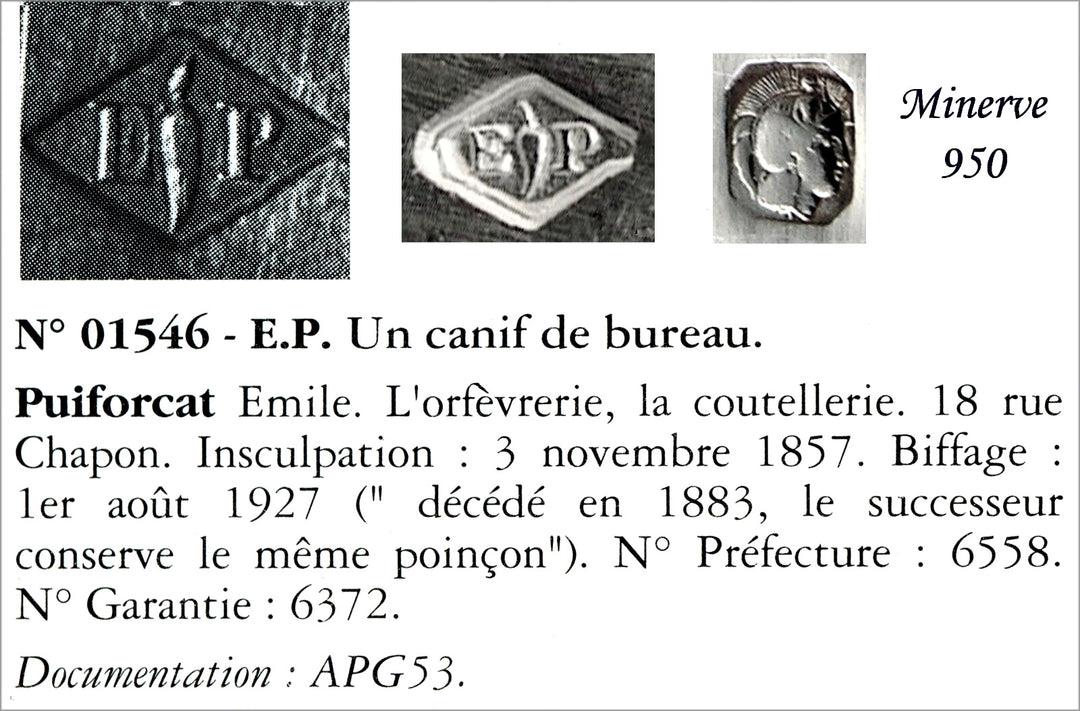 ピュイフォルカ スターリングシルバー デザートカトラリーセット