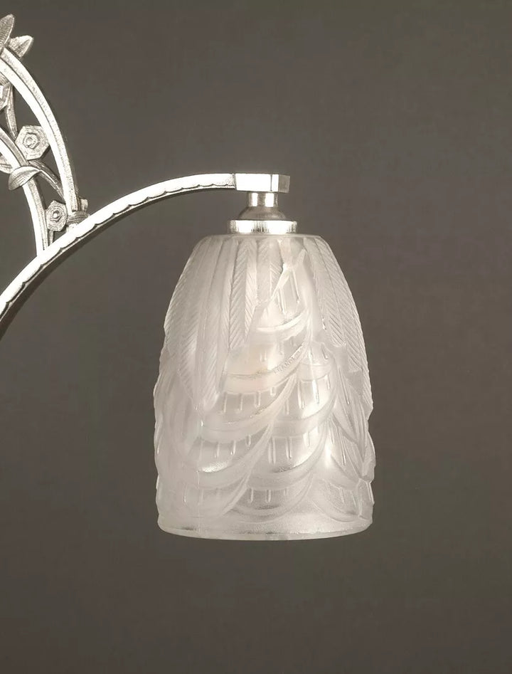 メネディー / シュナイダー 銀青銅 & プレスガラス製 シャンデリア