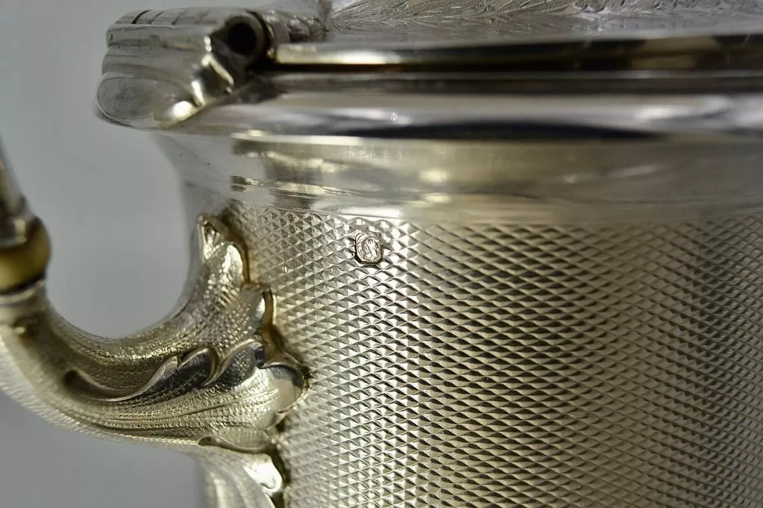 オディオ スターリングシルバー ティーポット ナポレオンIII様式