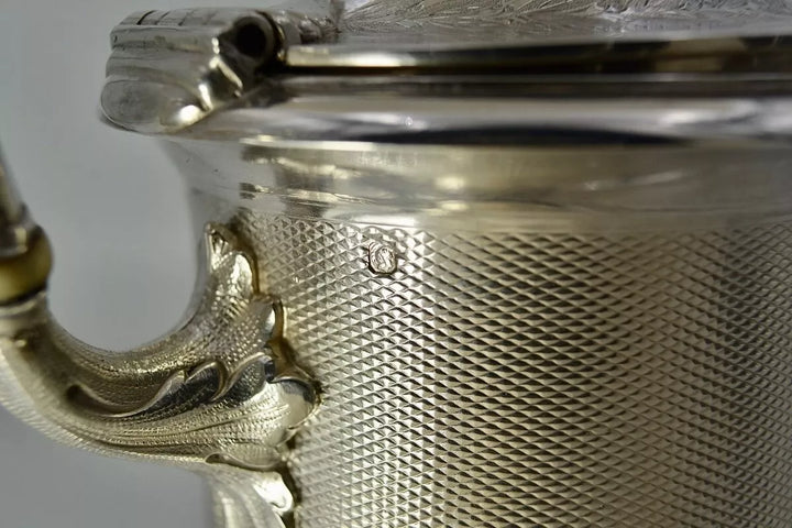 オディオ スターリングシルバー ティーポット ナポレオンIII様式