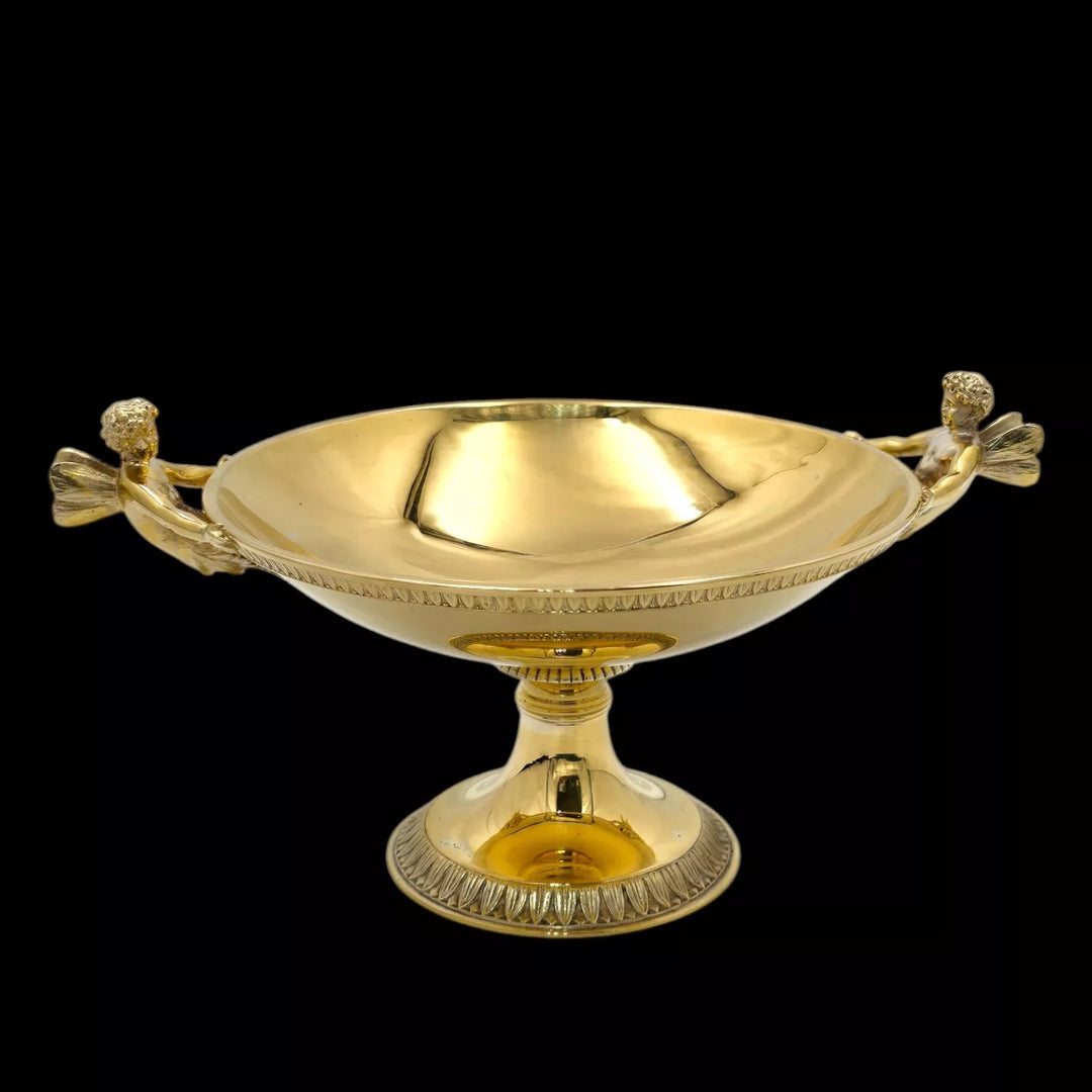 オディオ (Odiot)  ゼフィールハンドル付きヴェルメイユ製カップ 純銀