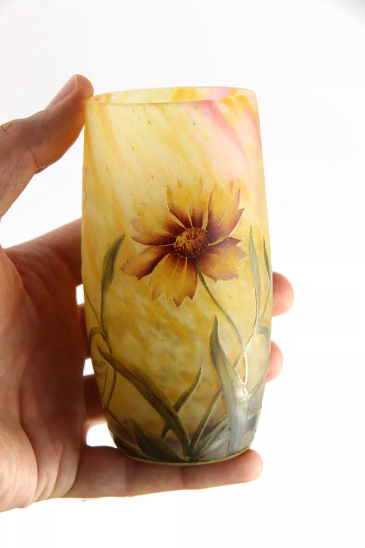 ドーム兄弟（ドームナンシー）アルニカの花のタンブラー型花瓶