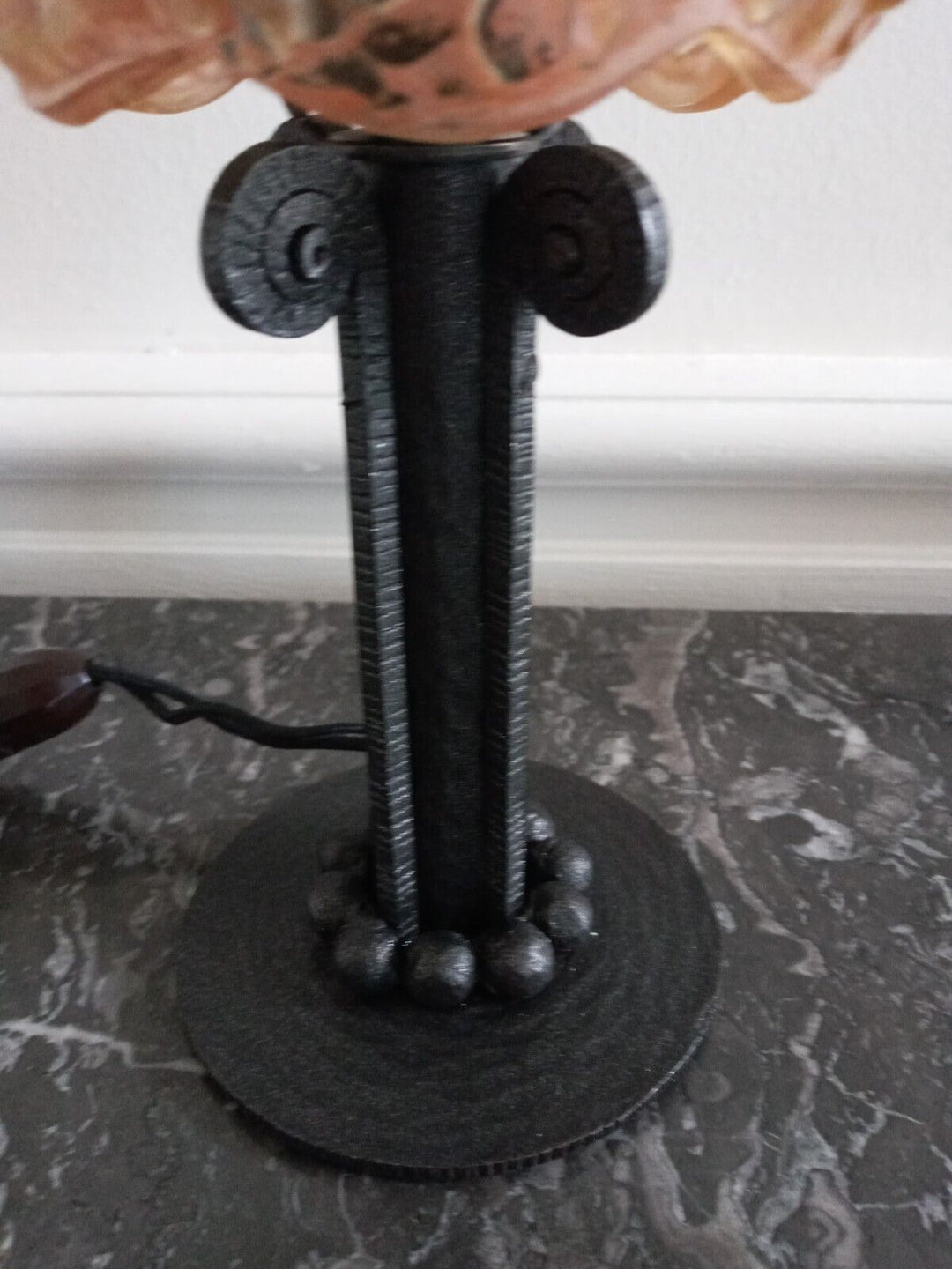 エティエ・ヴァンソン&ミューラー兄弟の紫陽花の花のアールデコランプ