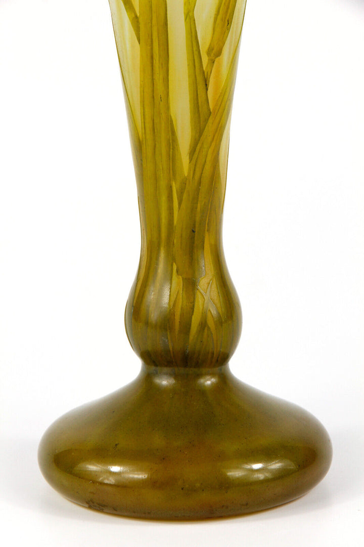 ドーム兄弟（ドームナンシー） アイリスの花が描かれた花瓶 アール