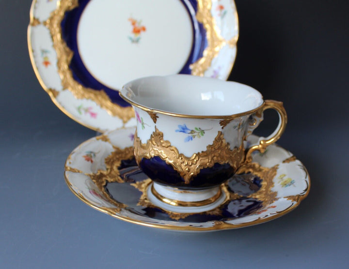 マイセン X-フォーム カップアンドソーサー デザート プレート １級品 マイセン X-フォーム カップアンドソーサー デザート プレート 1級品