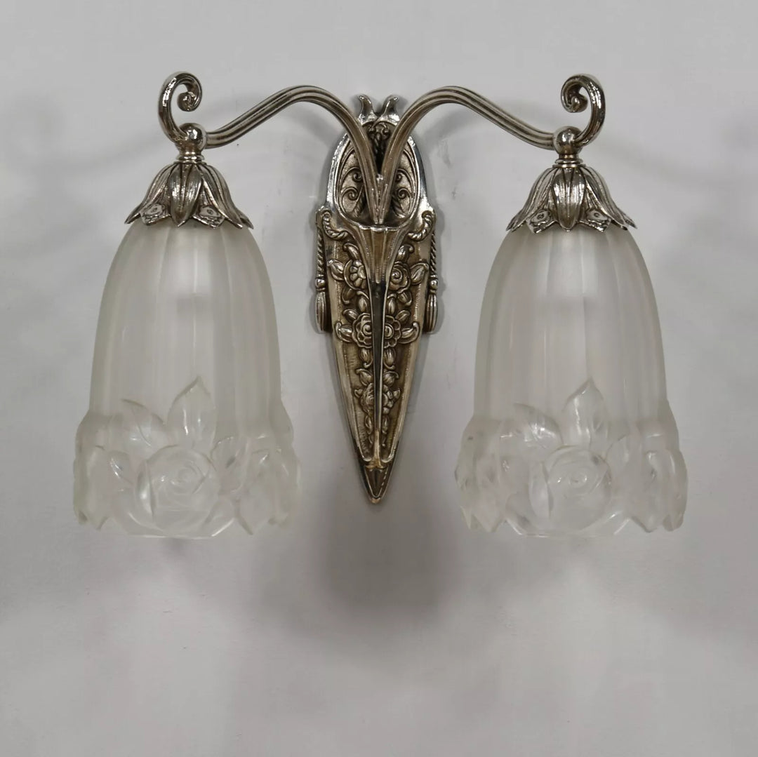 ポール・ジル フランス製 アールデコ ウォールランプ（ペア）