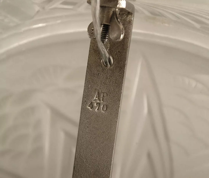 ミューラー兄弟 銀青銅 プレスガラス製 シャンデリア