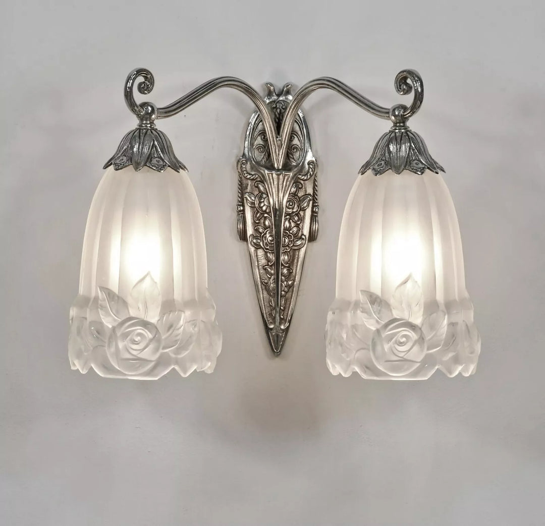 ポール・ジル フランス製 アールデコ ウォールランプ（ペア）