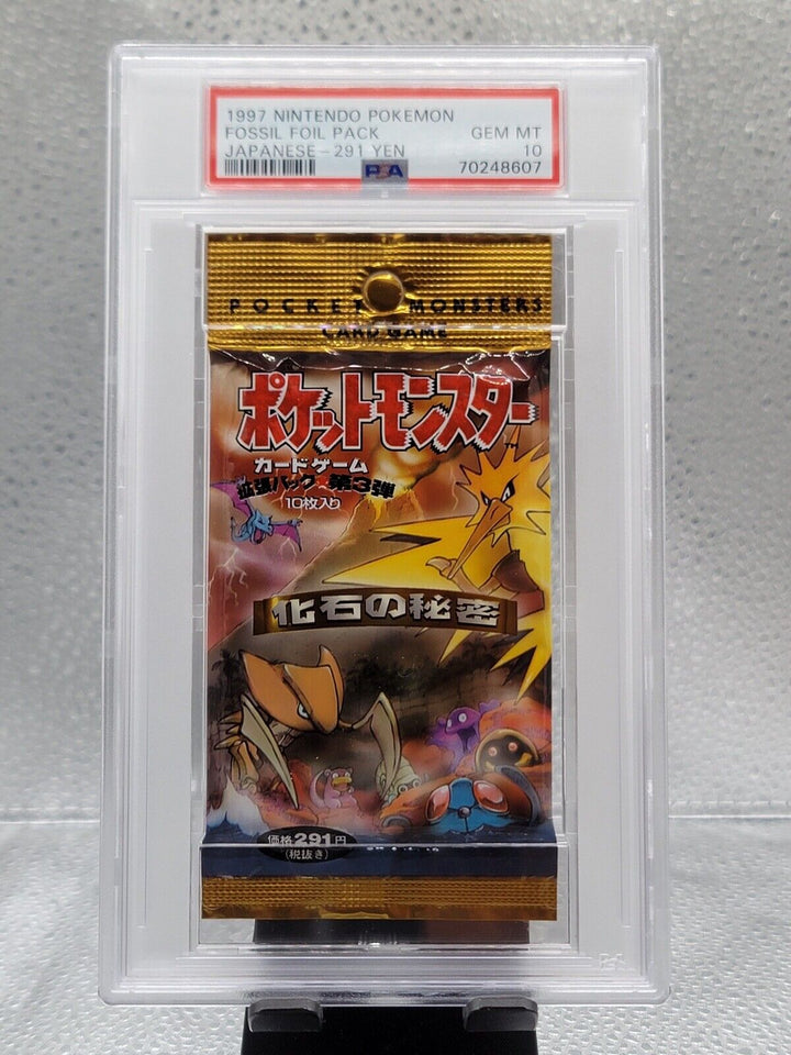 1997 Nintendo Pokemon Japanese 291 Yen Fossil Sealed Pack! PSA 10!