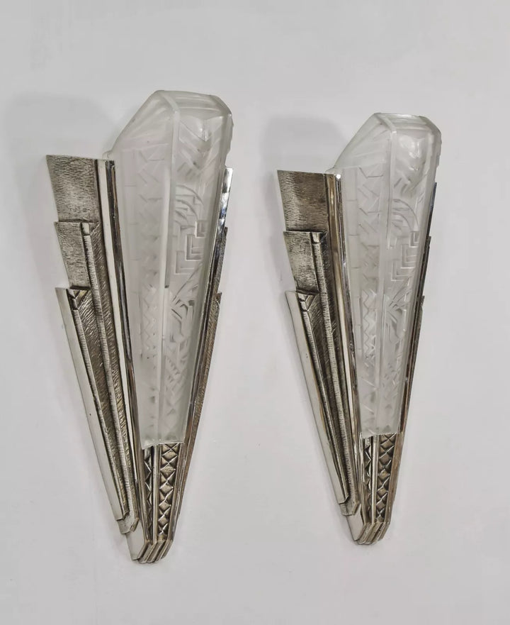 メネディー フランス製 アールデコ ウォールランプ（ペア）