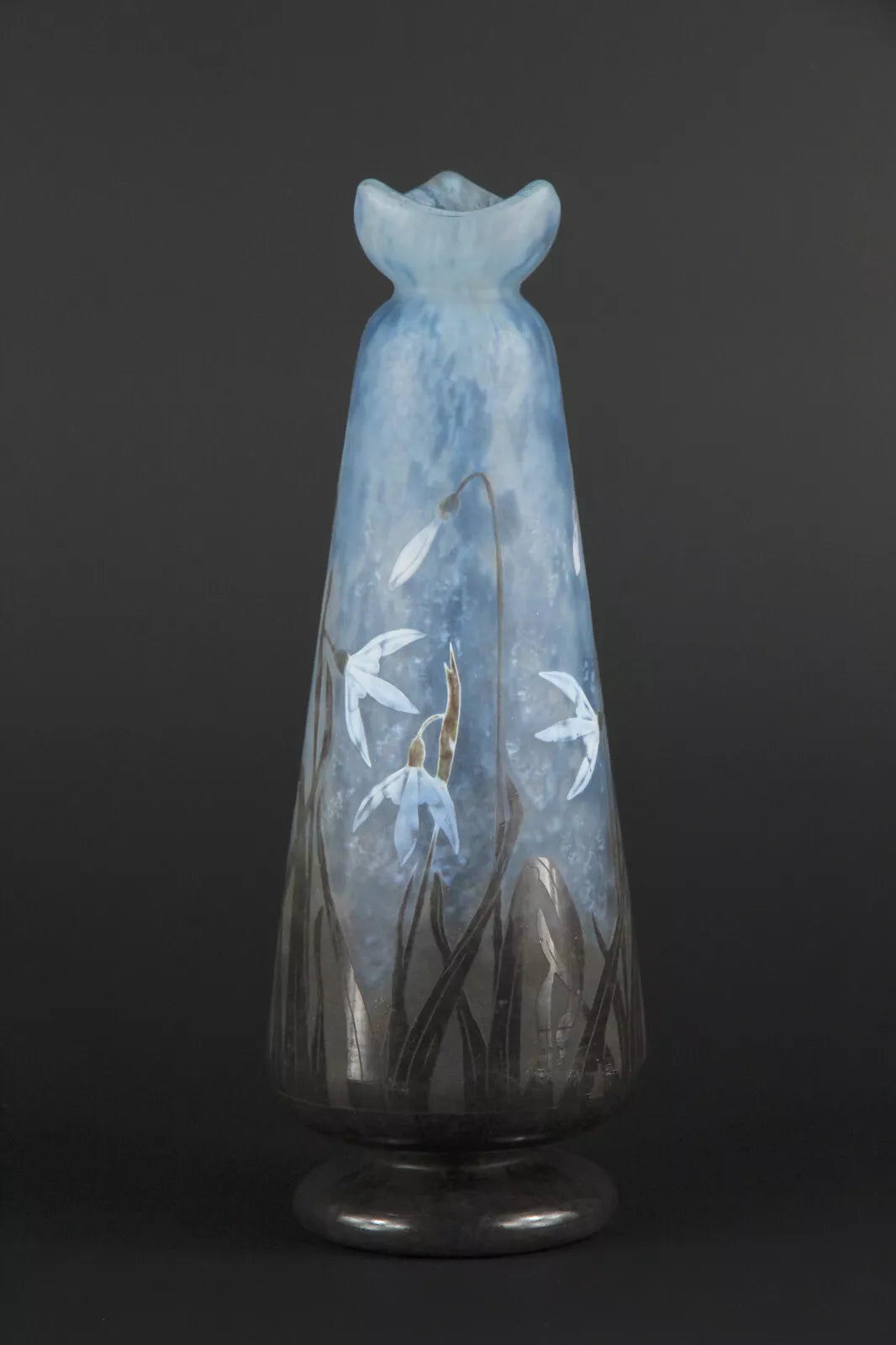 ■ドームナンシー　花瓶　透明！ □ドームナンシー 花瓶 透明！ フランス 1900年頃 ガラス Daum