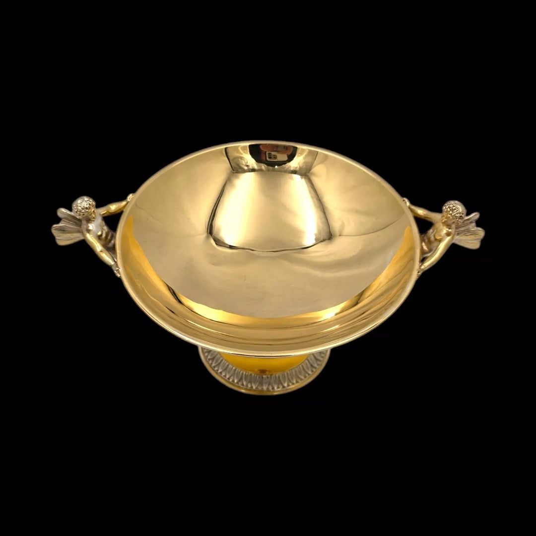 オディオ (Odiot)  ゼフィールハンドル付きヴェルメイユ製カップ 純銀