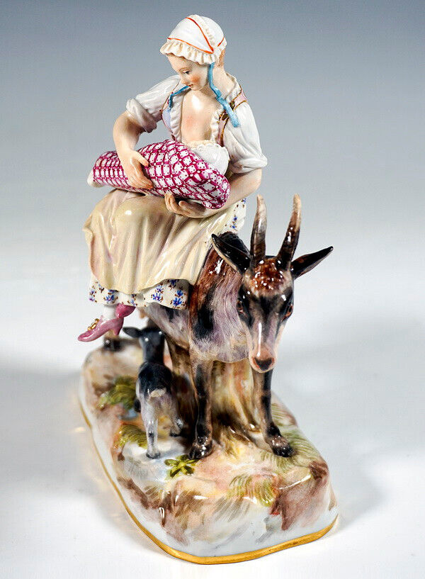 マイセン Meissen 一級品 ケンドラー ヤギに乗った陽気な仕立て屋さん Amazon.co.jp: 造形美 マイセン MEISSEN テイラー フィギュリン