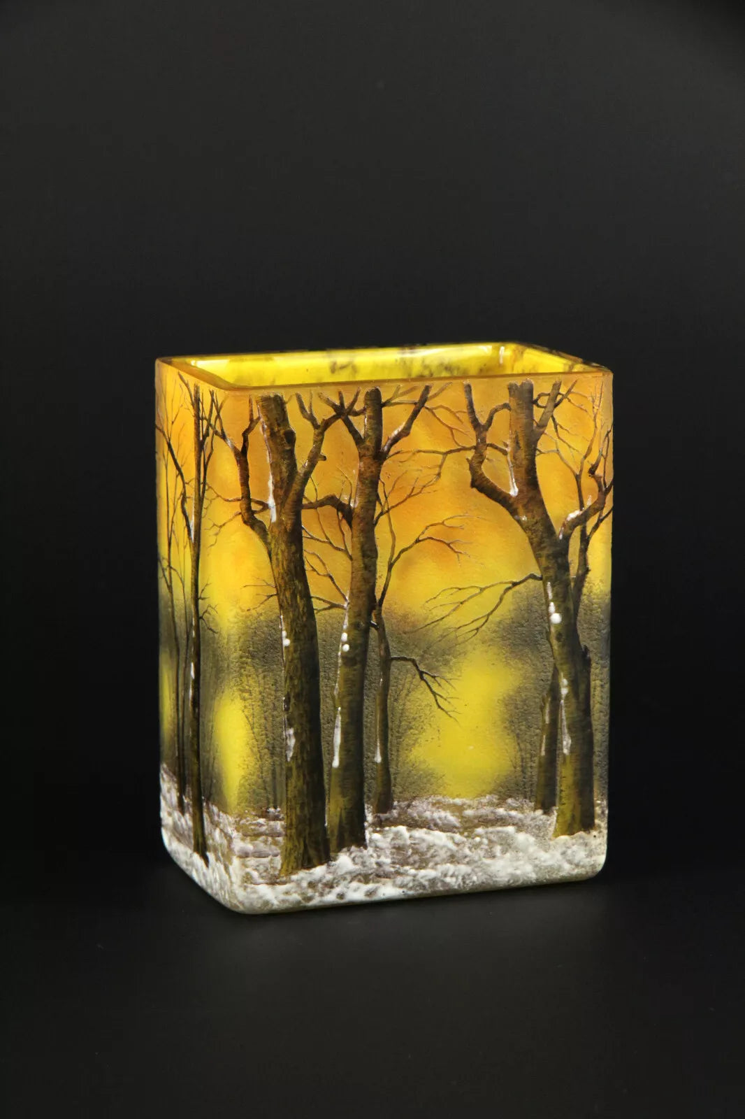 ドーム兄弟（ドームナンシー） 冬景色が描かれた花瓶