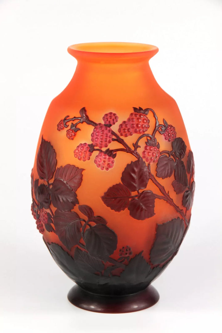 エミール・ガレの花瓶 エミール・ガレ 花文蓋付瓶 / WESTWOOD ANTIQUES