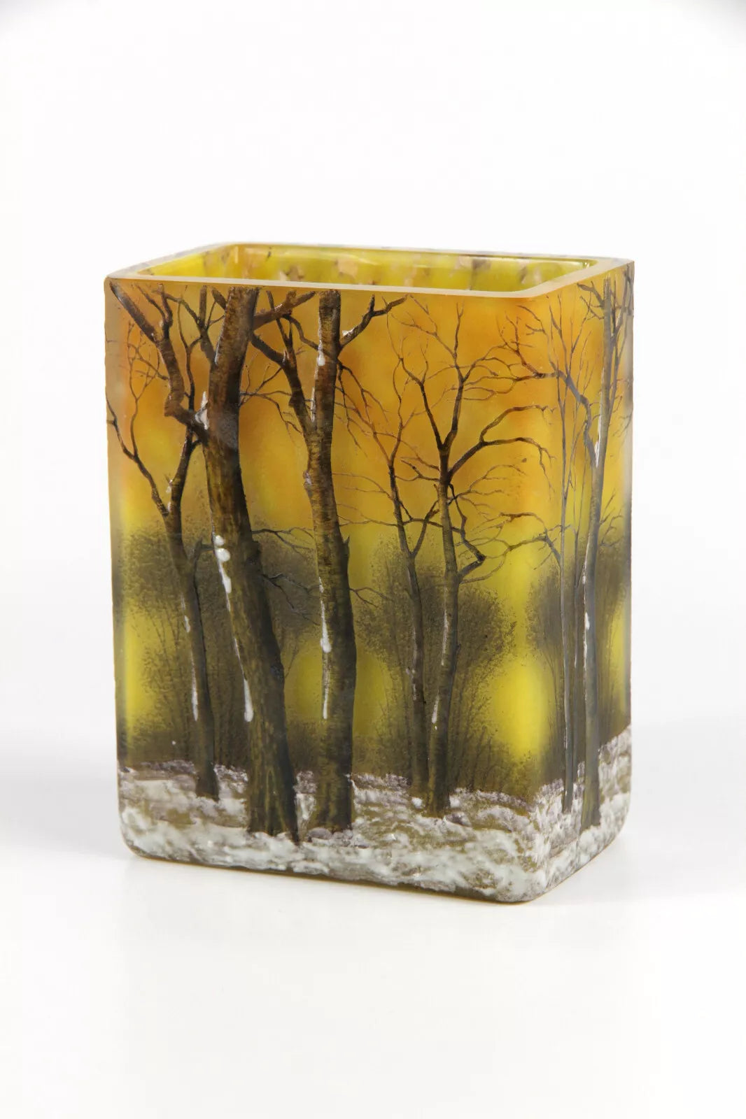 ドーム兄弟（ドームナンシー） 冬景色が描かれた花瓶