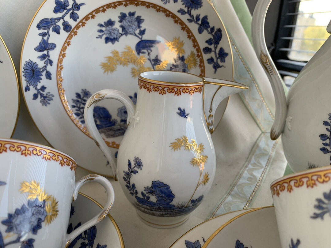 マイセン食器（古マイセン）鳥の絵と牡丹の花のコーヒーカップセット