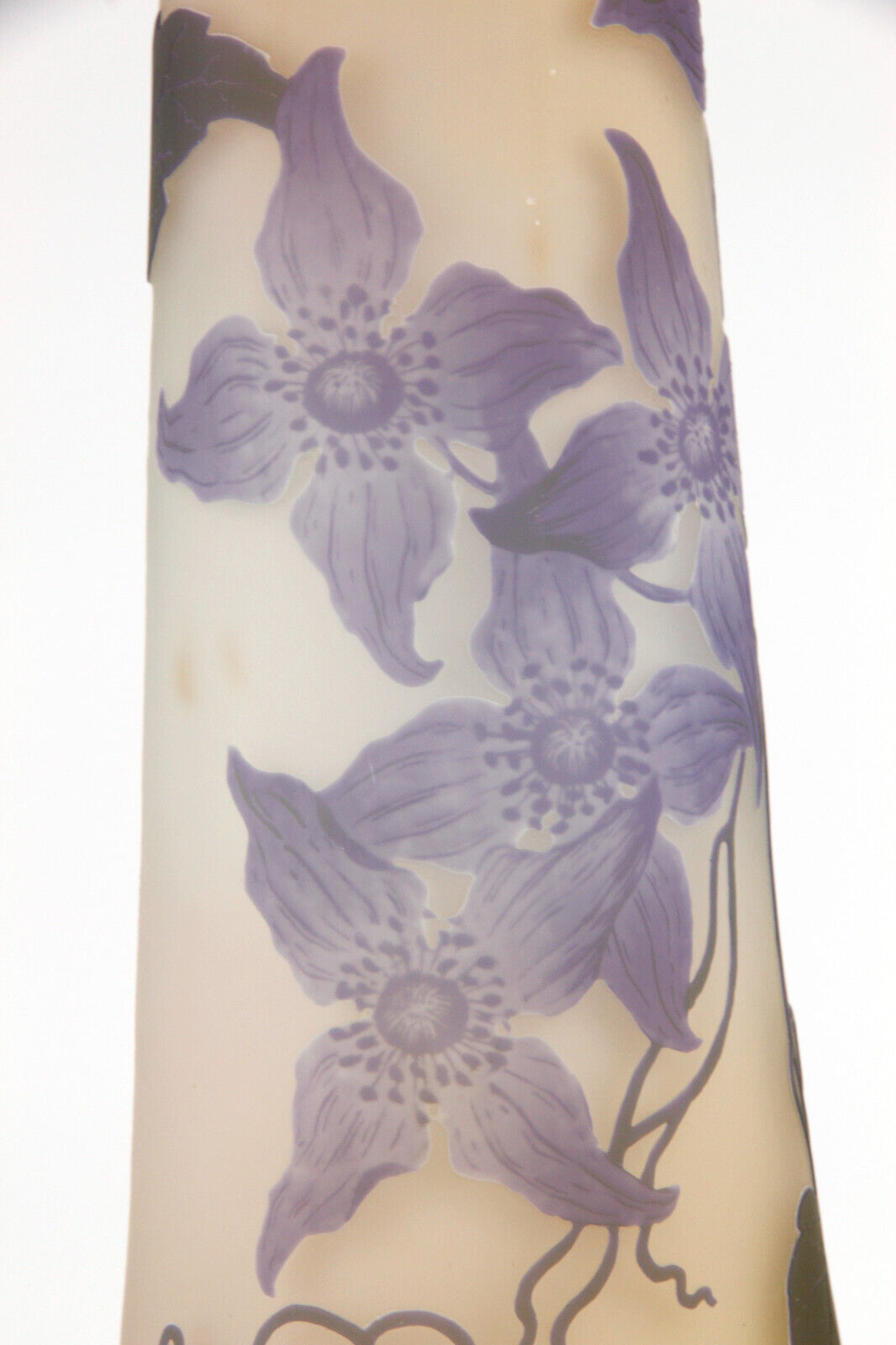 エミールガレ クレマチスの花が描かれた花瓶 アールヌーボー期の作品