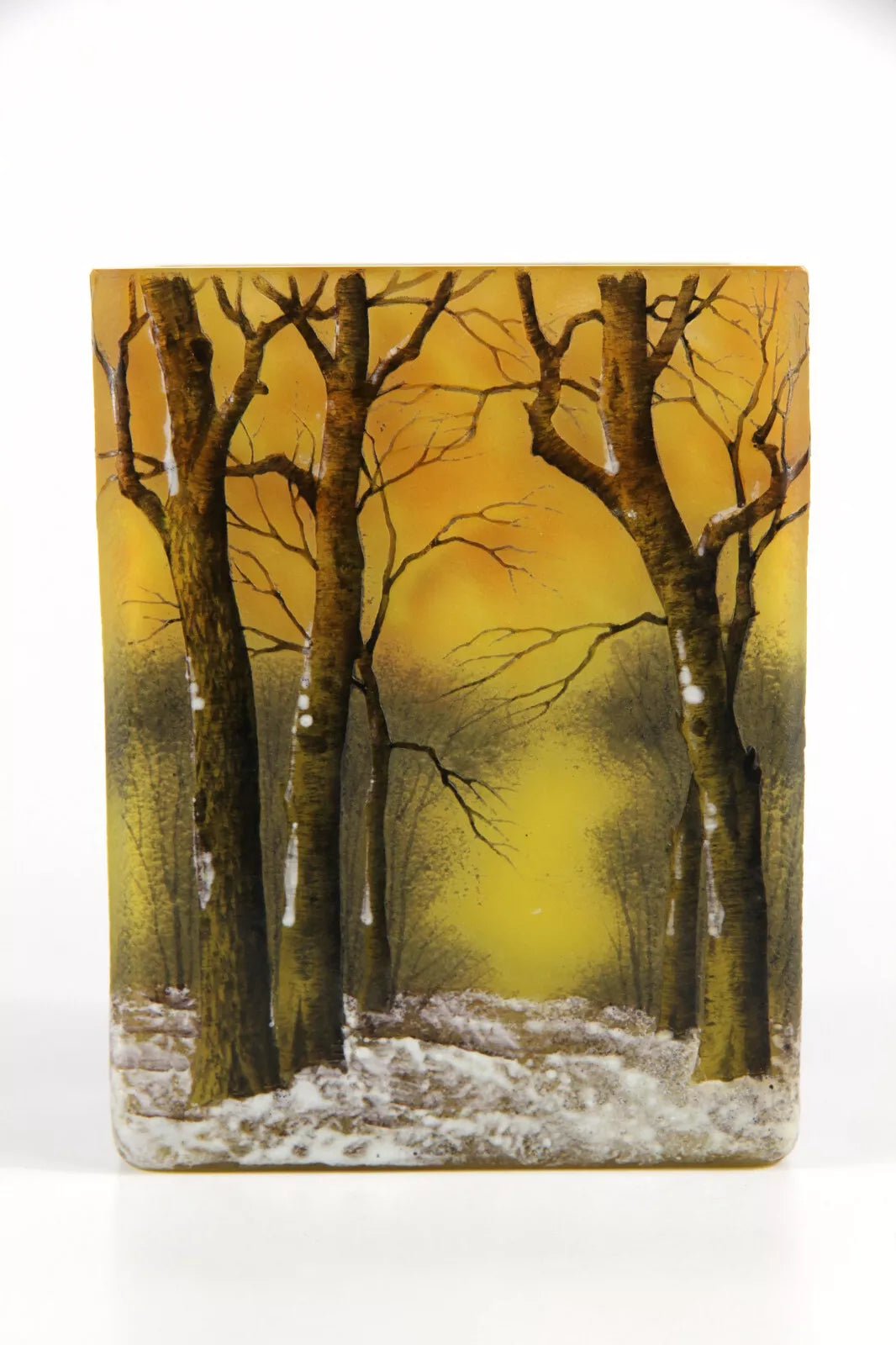 ドーム兄弟（ドームナンシー） 冬景色が描かれた花瓶