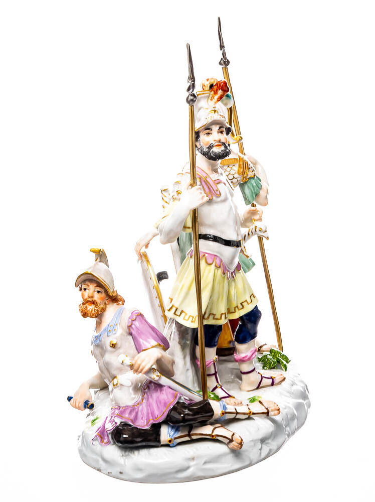 マイセン人形「フィギュア」ローマ戦士の群像 J.J.ケンドラー作 一級品 1850-1924年