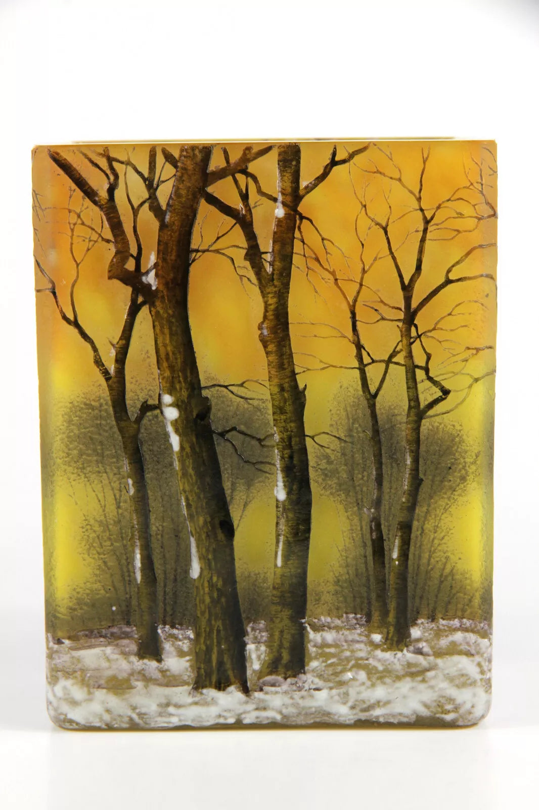 ドーム兄弟（ドームナンシー） 冬景色が描かれた花瓶