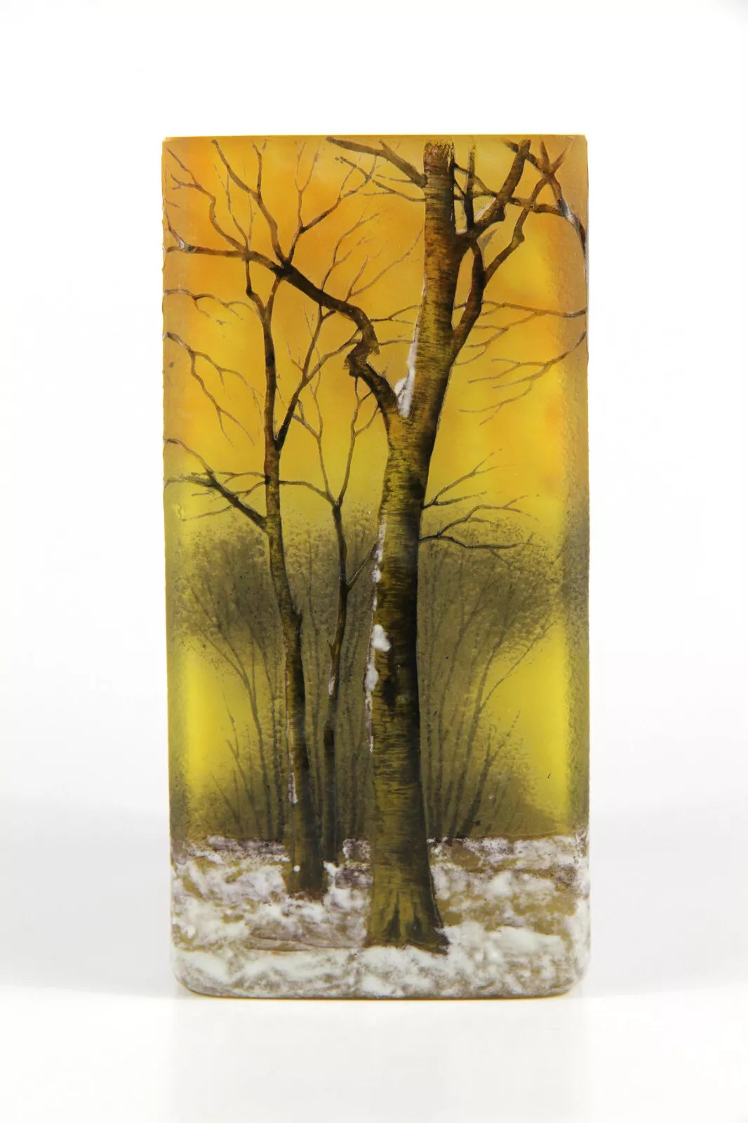 ドーム兄弟（ドームナンシー） 冬景色が描かれた花瓶