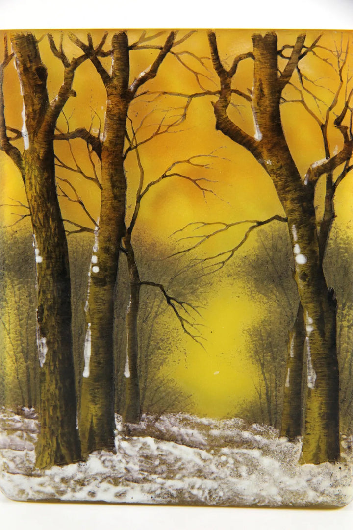 ドーム兄弟（ドームナンシー） 冬景色が描かれた花瓶