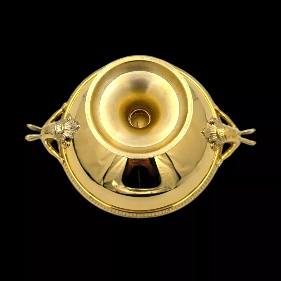 オディオ (Odiot)  ゼフィールハンドル付きヴェルメイユ製カップ 純銀