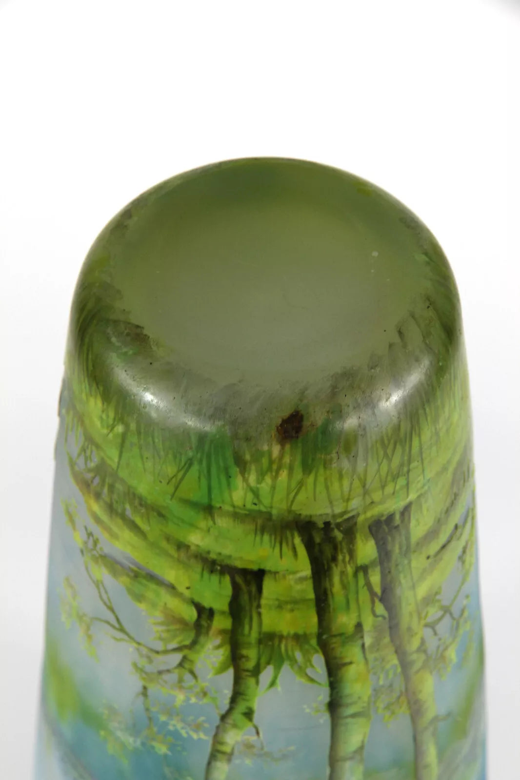 ドーム兄弟（ドームナンシー）山脈と川の風景が描かれた花瓶