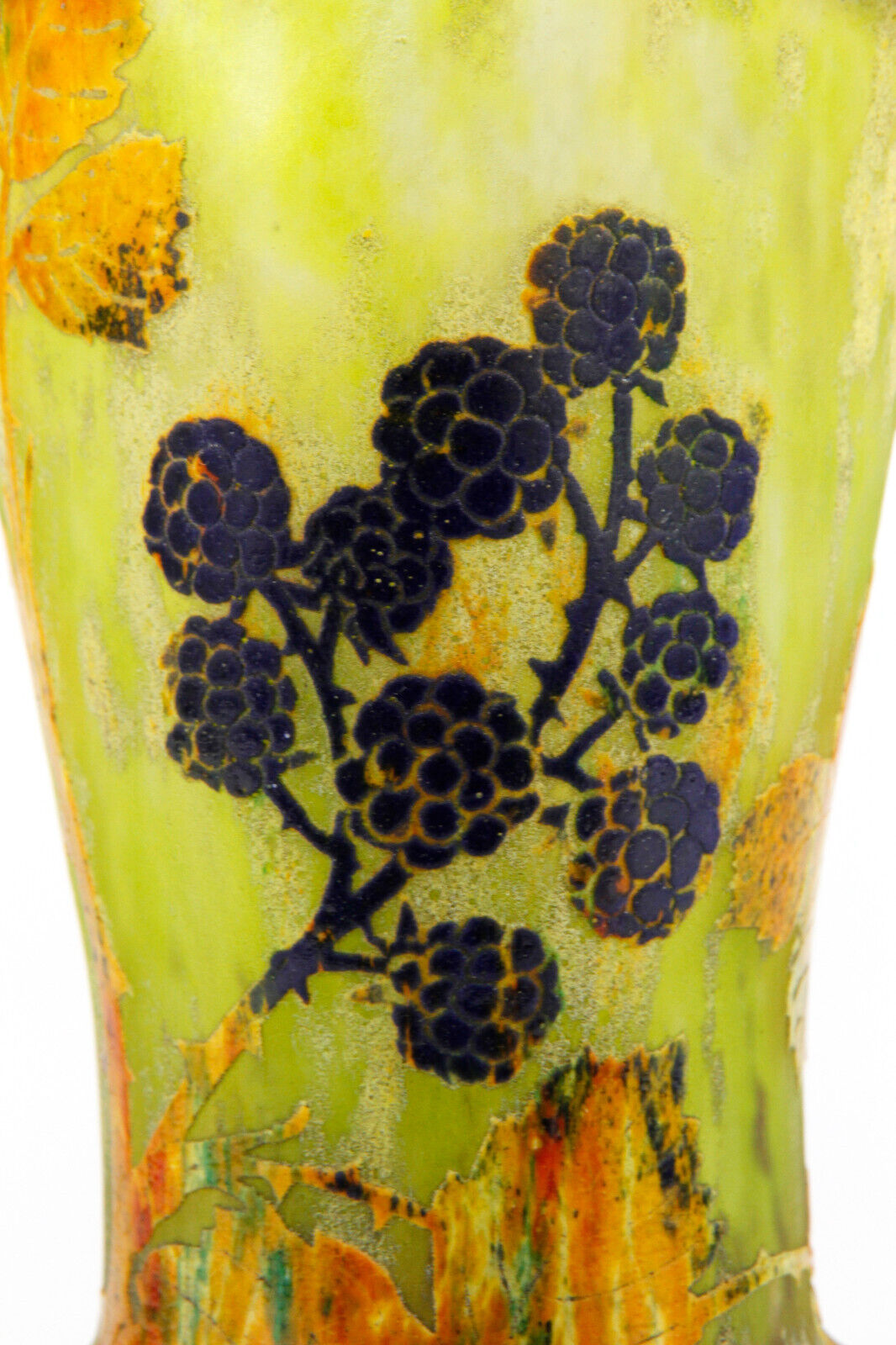 ドーム兄弟（ドームナンシー）ブラックベリーが描かれた花瓶 アール