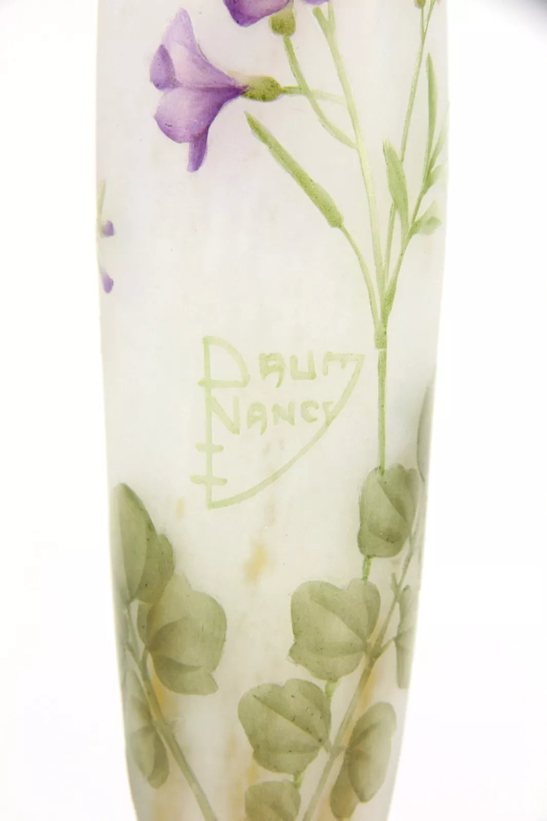 ドーム兄弟(ドームナンシー/DAUM NANCY)紫なずなの中型花瓶 1900年代
