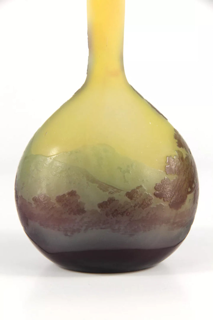 エミールガレ アルプスの湖畔風景が描かれた花瓶 – アンティーク