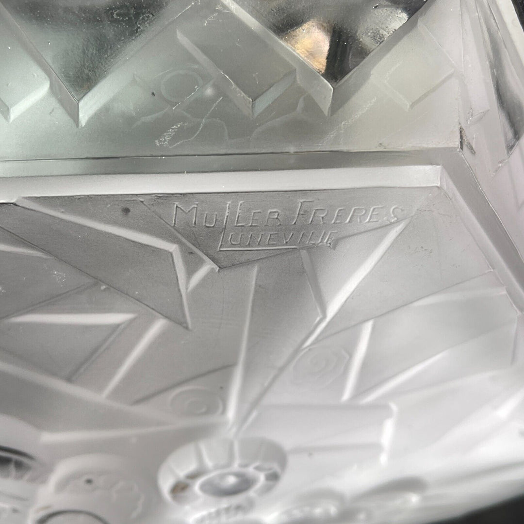 ミューラー兄弟 錬鉄製のアールデコ調シャンデリア アールデコシャンデリア