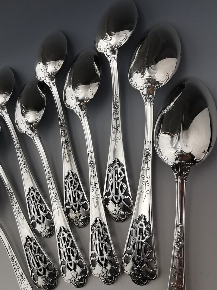 ピュイフォルカ　テーブルスプーン6本セット フェール・ド・ランス モデル