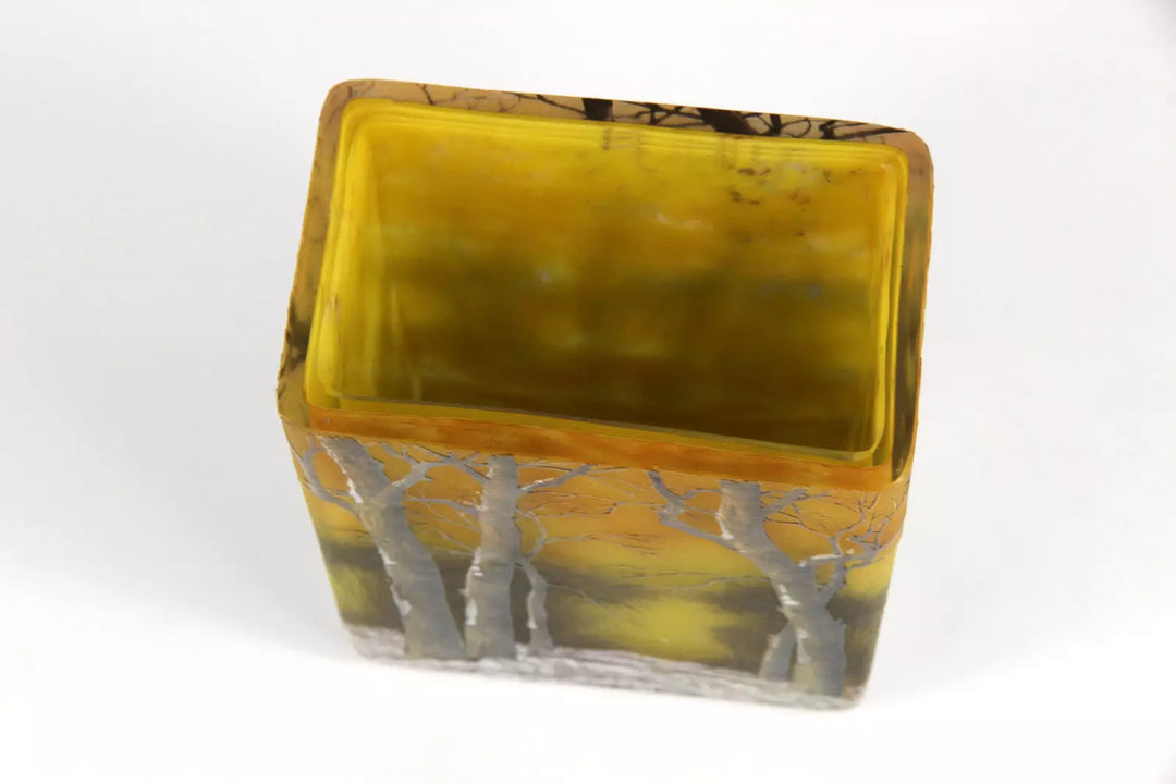 ドーム兄弟（ドームナンシー） 冬景色が描かれた花瓶