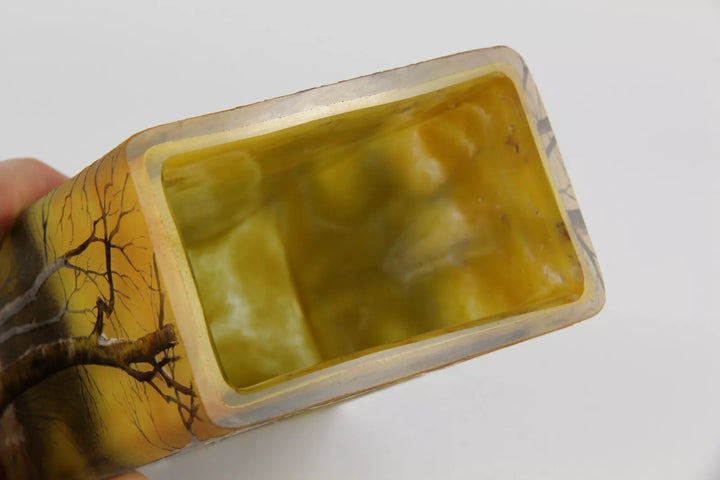 ドーム兄弟（ドームナンシー） 冬景色が描かれた花瓶