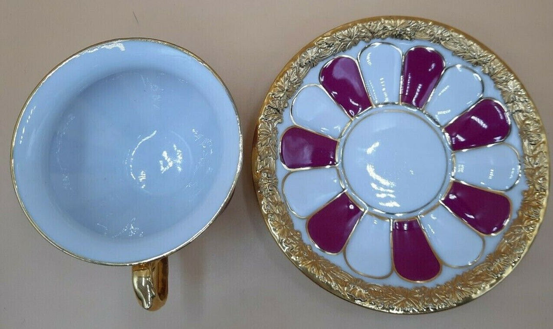 マイセン ポーセリンXフォーム ラズベリーピンク カップ＆ソーサーセット